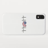 US Flag Heartbeat ECG Electrocardiografie Case-Mate iPhone Case (Achterkant (horizontaal))