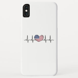 US Flag Heartbeat ECG Electrocardiografie Case-Mate iPhone Case