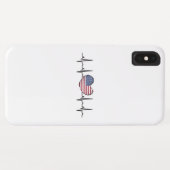 US Flag Heartbeat ECG Electrocardiografie Case-Mate iPhone Case (Achterkant (horizontaal))