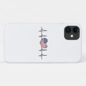 US Flag Heartbeat ECG Electrocardiografie Case-Mate iPhone Case (Achterkant (horizontaal))
