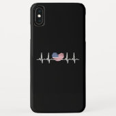 US Flag Heartbeat ECG Electrocardiografie Case-Mate iPhone Case (Achterkant)