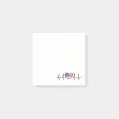 US Flag Heartbeat ECG Electrocardiografie Post-it® Notes