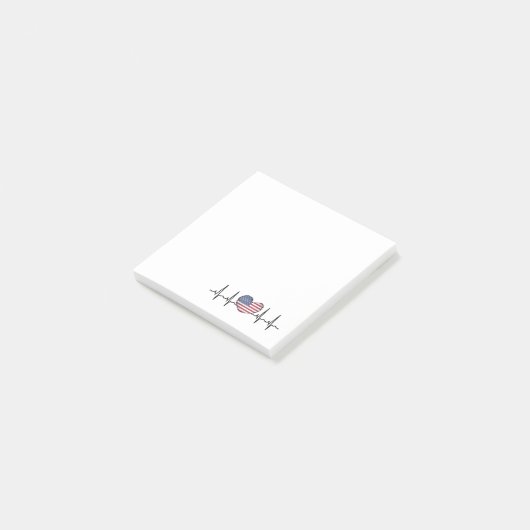 US Flag Heartbeat ECG Electrocardiografie Post-it® Notes