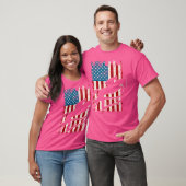 US Flag Horse Show Jumping Equestrian T-shirt (Unisex)