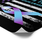 Us Flag I Wear Purple And Teal Suicide Prevention  Poster (Hoek)