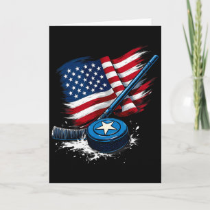 Us Flag IJshockeyspeler Kaart