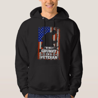 US Flag Im niet Grumpy im a Veteran 116 Hoodie