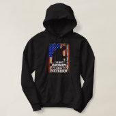 US Flag Im niet Grumpy im a Veteran 116 Hoodie (Design voorkant)