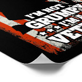 US Flag Im niet Grumpy im a Veteran 116 Poster (Hoek)