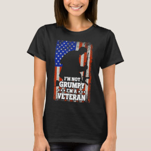 US Flag Im niet Grumpy im a Veteran 116 T-shirt