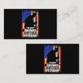 US Flag Im niet Grumpy im a Veteran 116 Visitekaartje (Voorkant / Achterkant)