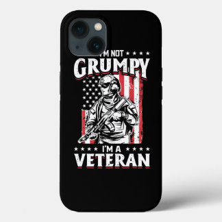 US Flag Im not Grumpy im a Veteran 115 Case-Mate iPhone Case