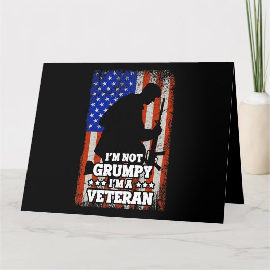 US Flag Im not Grumpy im a Veteran 116 Kaart (Voorkant)