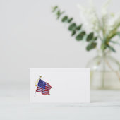 US Flag in Business Card-sjabloon Visitekaartje (Staand voorkant)