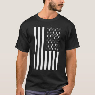 Us Flag Kayak Canoe Outdoorsport Patriotic Kayake T-shirt