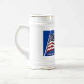 US Flag Liberty Stein - God zegene Amerika W Bierpul (Links)
