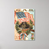 US Flag Medaille Zwaard Geweer Krans Canvas Afdruk (Voorkant)