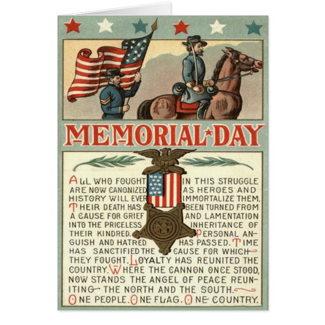 US Flag Medal March Union Soldier Cavalry (Voorkant)