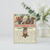 US Flag Medal March Union Soldier Cavalry Briefkaart (Staand voorkant)