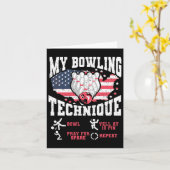  US Flag Mijn bowlingtechniek Bowler US FLA Kaart (Gele Bloem)
