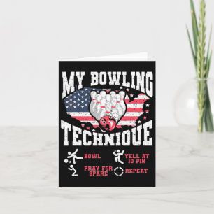  US Flag Mijn bowlingtechniek Bowler US FLA Kaart