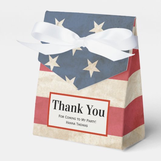 US Flag Militair Patriottisch Afstuderen Dank u we Bedankdoosjes (Voorkant Zijde)