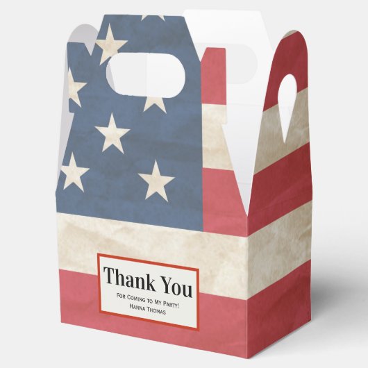 US Flag Militair Patriottisch Afstuderen Hartelijk Bedankdoosjes (Geopend)