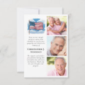 US Flag Military 3 Foto Sympathie Begrafenis Bedankkaart
