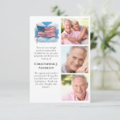 US Flag Military 3 Foto Sympathie Begrafenis Bedankkaart