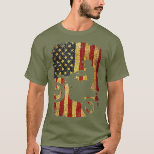  US Flag Motorcross T-shirt Dirt Bike