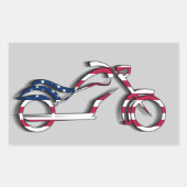 US Flag Motorfiets Sticker (Rechthoek) (Voorkant)