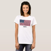 US Flag Mozaïek Design (Black Text) T-shirt voor d (Voorkant volledig)