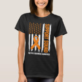 US Flag Multiple Sclerosis MS Awareness Supporter T-shirt (Voorkant)