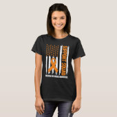 US Flag Multiple Sclerosis MS Awareness Supporter T-shirt (Voorkant volledig)