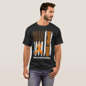 US Flag Multiple Sclerosis MS Awareness Supporter T-shirt (Voorkant volledig)