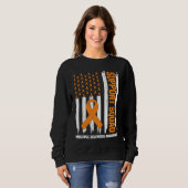 US Flag Multiple Sclerosis MS Awareness Supporter Trui (Voorkant volledig)