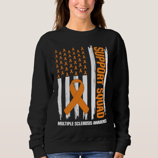 US Flag Multiple Sclerosis MS Awareness Supporter Trui (Voorkant)