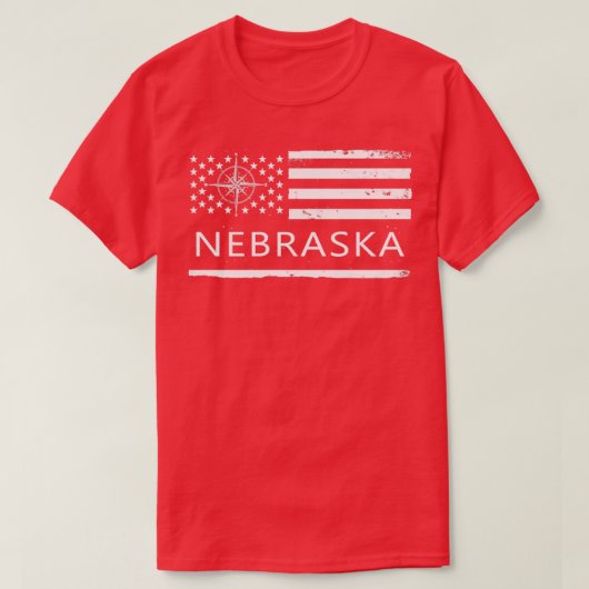 Us Flag Nebraska Nebraska State Love T-shirt (Design voorkant)