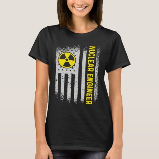 US Flag Nuclear Engineer T-shirt (Voorkant)