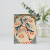 US Flag oom Sam Fireworks Firecracker Briefkaart (Staand voorkant)