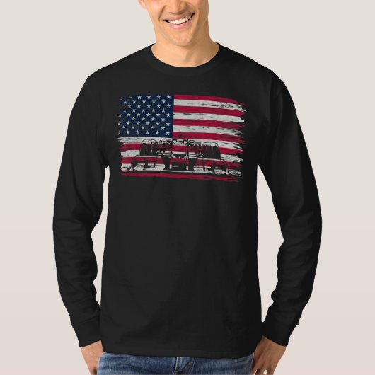 US Flag Patriot Formula Racing Lovers Car Fan T-shirt (Voorkant)
