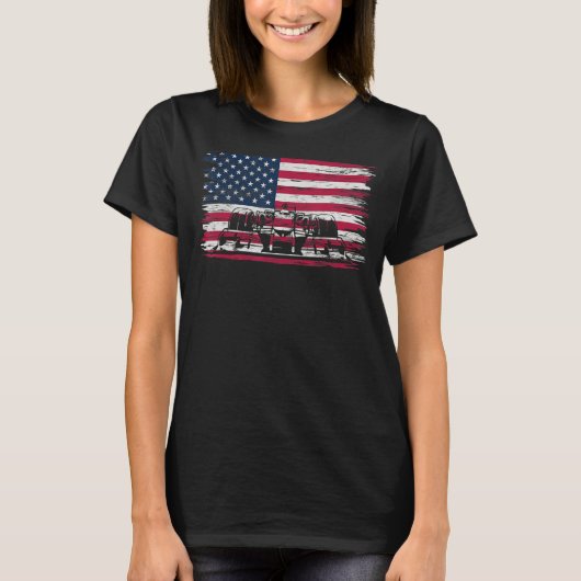 US Flag Patriot Formula Racing Lovers Car Fan T-shirt (Voorkant)