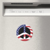 US Flag Peace Sign Magnet (Insitu (Vaatwasser))