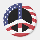 US Flag Peace Sign Magnet (Voorkant)