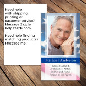 US Flag Photo Memorial Prayer Kaart