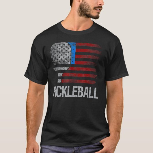 US Flag Pickleball Player Paddleball Lover_1 T-shirt (Voorkant)