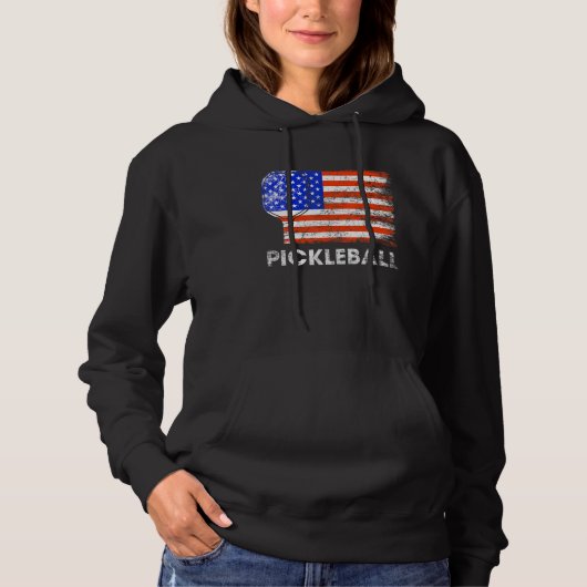 US Flag Pickleball Player Paddleball Lover_2 Hoodie (Voorkant)