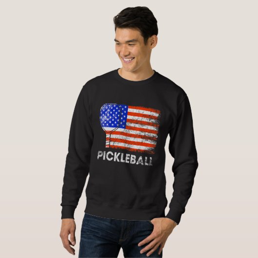 US Flag Pickleball Player Paddleball Lover_2 Trui (Voorkant volledig)