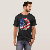 US Flag Pickleball Player Paddleball Lover Men Wom T-shirt (Voorkant volledig)