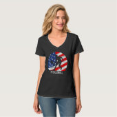US Flag Pickleball Player Paddleball Lover Men Wom T-shirt (Voorkant volledig)